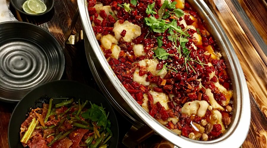 fishies swim in spicy szechuan